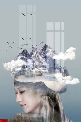 File tranh file tranh nền tường thủy mặc tổng hợp H6514 (ảnh gốc) in trần nhà