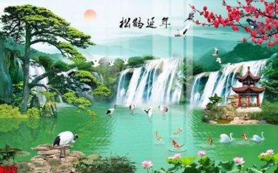 Download file gốc File tranh gốc in tranh tường nền tổng hợp H7371 (in mica) 3D