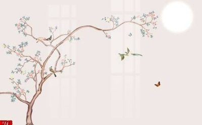 Hình ảnh file gốc in lụa File tranh gốc tổng hợp tranh nền tường đẹp H7718