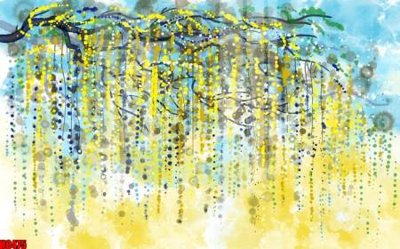 File in trần File tranh gốc tổng hợp tranh nền tường đẹp H8475 (bản gốc 3D) sống động