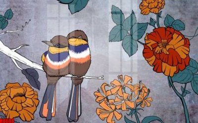 Tải file File tranh gốc tổng hợp tranh nền tường đẹp H8608 (gốc) in nhanh