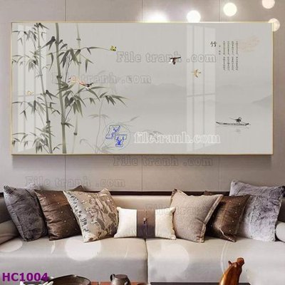 Tải về hình ảnh gốc File tranh hoa và chim tối giản trung quốc HC1004 sắc nét