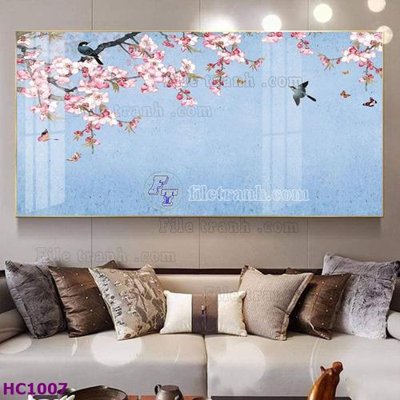 Tệp tin gốc File tranh hoa và chim tối giản trung quốc HC1007 (dùng cho in) File tranh hoa và chim tối giản trung quốc HC1007