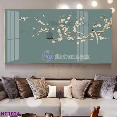 File in mica File tranh hoa và chim tối giản trung quốc HC1024 (bản gốc) siêu trong