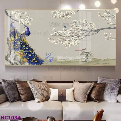 File tranh File tranh hoa và chim tối giản trung quốc HC1034 (ảnh gốc) độ nét vượt trội
