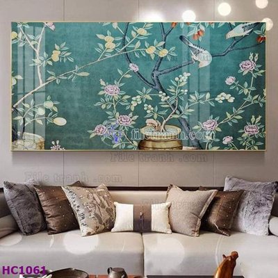 File tranh File tranh hoa và chim tối giản trung quốc HC1061 (gốc) chủ đề thiên nhiên