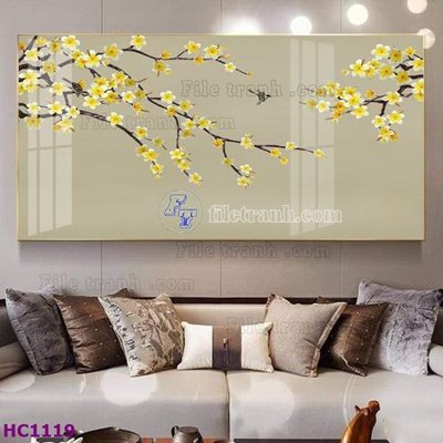 File tranh File tranh hoa và chim tối giản trung quốc HC1119 (gốc) chủ đề thành phố