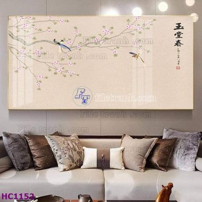 Tải file File tranh hoa và chim tối giản trung quốc HC1152 (gốc) in trên mọi chất liệu