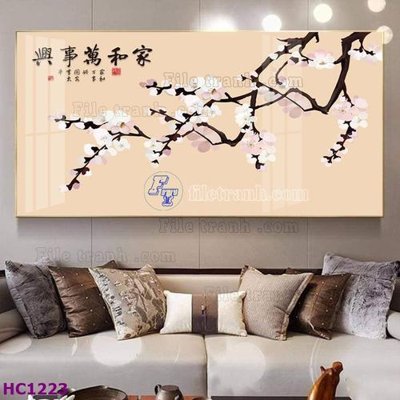 Tải file tranh File tranh hoa và chim tối giản trung quốc HC1223 (gốc) tại Filetranh.com