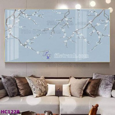 Tải file File tranh hoa và chim tối giản trung quốc HC1228 (gốc) làm file tranh quảng cáo