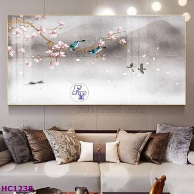 Download file File tranh hoa và chim tối giản trung quốc HC1238 (chuẩn in) chất lượng cao