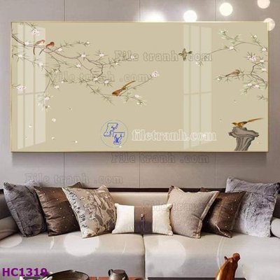 Tải file File tranh hoa và chim tối giản trung quốc HC1319 (gốc) in ấn ngay lập tức