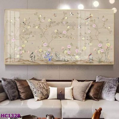 Tệp tin gốc File tranh hoa và chim tối giản trung quốc HC1328 (dùng cho in) File tranh hoa và chim tối giản trung quốc HC1328