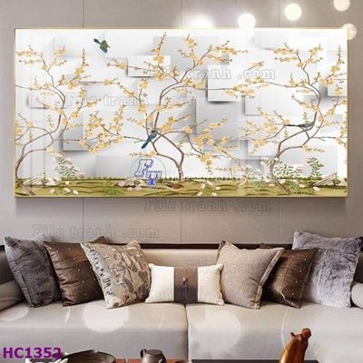 Tải file File tranh hoa và chim tối giản trung quốc HC1352 (ảnh gốc) in tranh kính