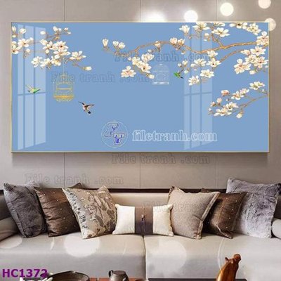 Tải file File tranh hoa và chim tối giản trung quốc HC1372 (ảnh gốc) in gạch 3D