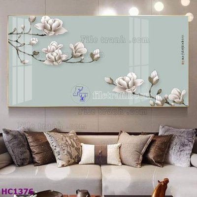 Tải file File tranh hoa và chim tối giản trung quốc HC1376 (ảnh gốc) in tráng gương