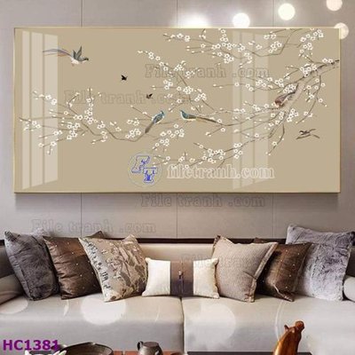 File in ấn cao cấp File tranh hoa và chim tối giản trung quốc HC1381 (file gốc)