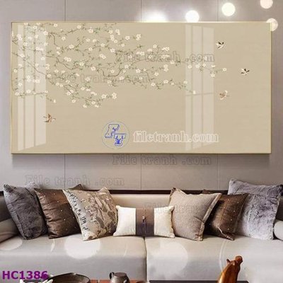 File gốc File tranh hoa và chim tối giản trung quốc HC1386 (PNG) nền trong suốt