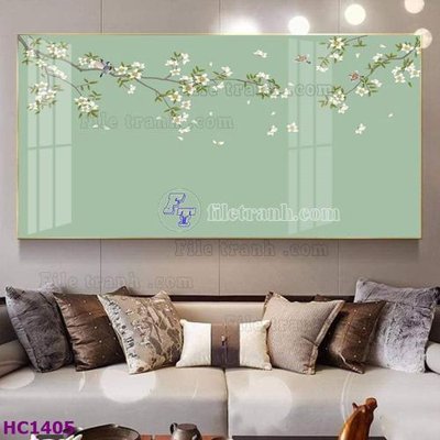 File gốc File tranh hoa và chim tối giản trung quốc HC1405 (thiết kế) độc quyền