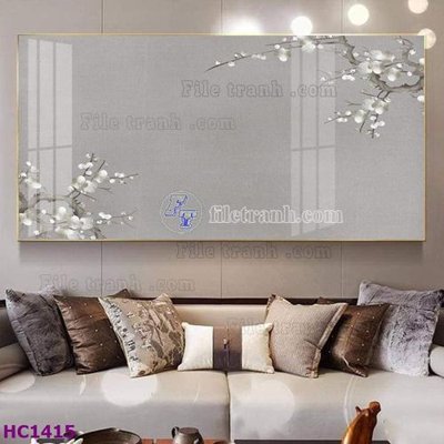 Tải file File tranh hoa và chim tối giản trung quốc HC1415 (gốc) làm file tranh quảng cáo