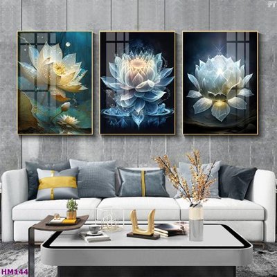 Tải file gốc Tranh bộ 3 hoa sen 5d đẹp HM144 (bản PSD) chỉnh sửa được