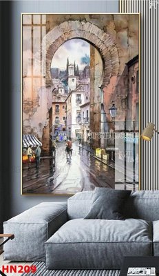 File PSD File tranh phố cổ hà nội xưa HN209 (bản gốc) dễ dàng edit