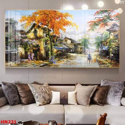 File gốc File tranh phố cổ hà nội xưa HN231 (cho in 3D) độc đáo