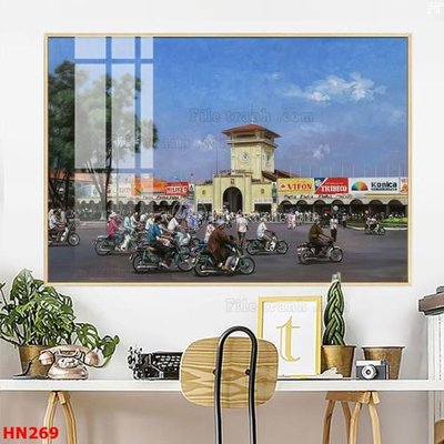 File tranh File tranh phố cổ hà nội xưa HN269 (file gốc) chuẩn màu in