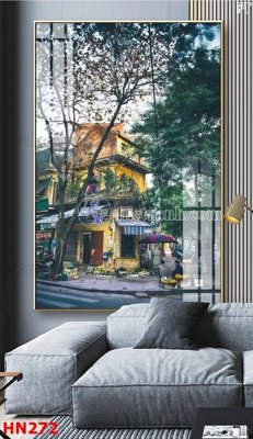 Tải file File tranh phố cổ hà nội xưa HN272 (ảnh gốc) in tráng gương