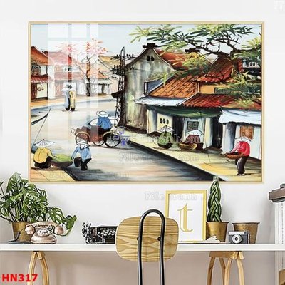Tải file File tranh phố cổ hà nội xưa HN317 (ảnh gốc) file AI/EPS