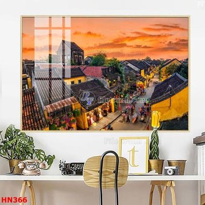 File tranh gốc File tranh phố cổ hà nội xưa HN366 (bản quyền) Filetranh.com