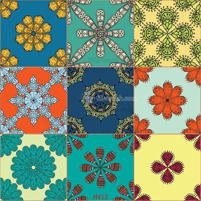Download file ảnh gốc File hoa văn gạch bông HV13 để in ấn