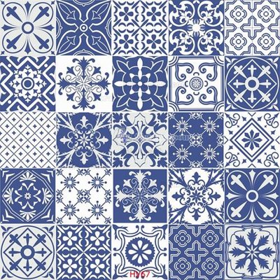Ảnh gốc File hoa văn gạch bông HV67 (độ nét cao) in mica