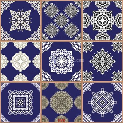 File tranh File hoa văn gạch bông HV8 (gốc) chủ đề động vật