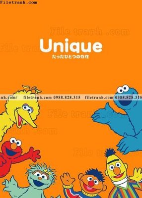 File in trần Hinh Anh Dong Vat Hoat Hinh Sesame Street 506 (file gốc) hoa văn 3D