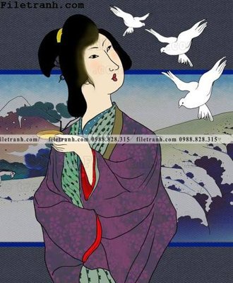 File gốc Hinh minh hoa co gai Nhat 118 (PSD/TIFF) độ phân giải cao