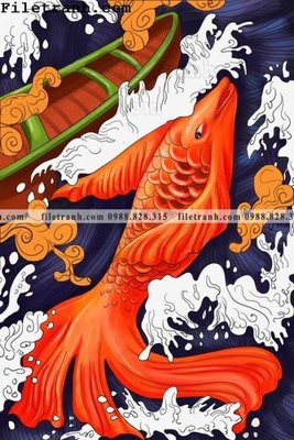 File tranh Hinh minh hoa co gai Nhat 130 (gốc) in vải canvas