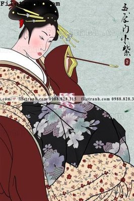 File gốc Hinh minh hoa co gai Nhat 161 (in mica) làm quà tặng