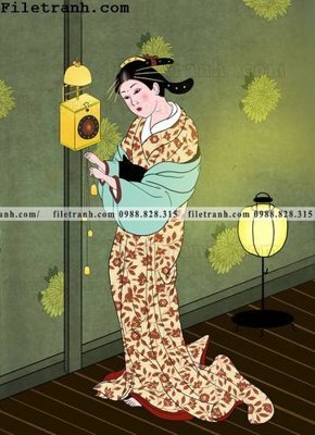 File PSD Hinh minh hoa co gai Nhat 182 (bản gốc) dễ dàng edit