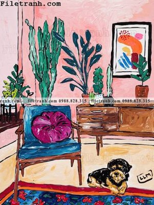 File tranh Hoa phong cach Bac Au 102 (gốc) in film