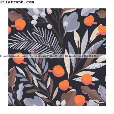 File gốc Hoa phong cach Bac Au 107 (in tráng gương) hiện đại