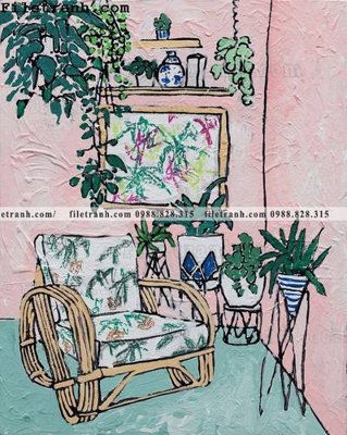 Download file gốc Hoa phong cach Bac Au 135 (in lụa) nghệ thuật