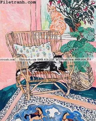 File tranh Hoa phong cach Bac Au 154 (gốc) chủ đề trừu tượng