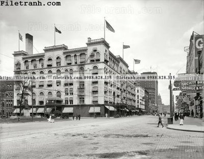 File gốc Hotel Cadillac_ 1914 (in tráng gương) sang trọng
