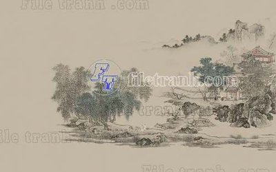 File tranh gốc in trần nhà File tranh gốc tranh tường bích họa idochine trung quốc IDT267 3D