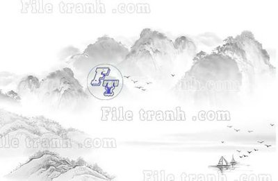 Ảnh gốc File tranh gốc tranh tường bích họa idochine trung quốc IDT30 (siêu chi tiết) để in ấn