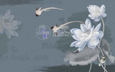 Hình ảnh file gốc in trần nhà File tranh gốc tranh tường bích họa idochine trung quốc IDT426