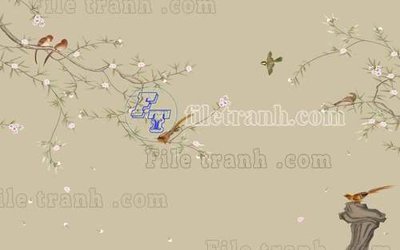 Ảnh gốc file in lụa File tranh gốc tranh tường bích họa idochine trung quốc IDT440 chi tiết