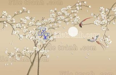 File tranh File tranh gốc tranh tường bích họa idochine trung quốc IDT456 (bản gốc) treo tường