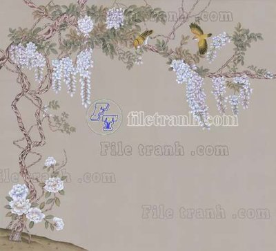 Ảnh gốc File tranh gốc tranh tường bích họa idochine trung quốc IDT481 (độ nét cao) in mica